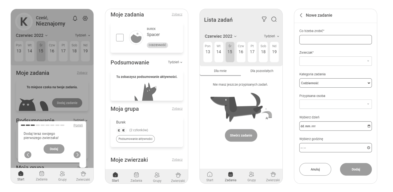 PetMe Lo-Fi Wireframe